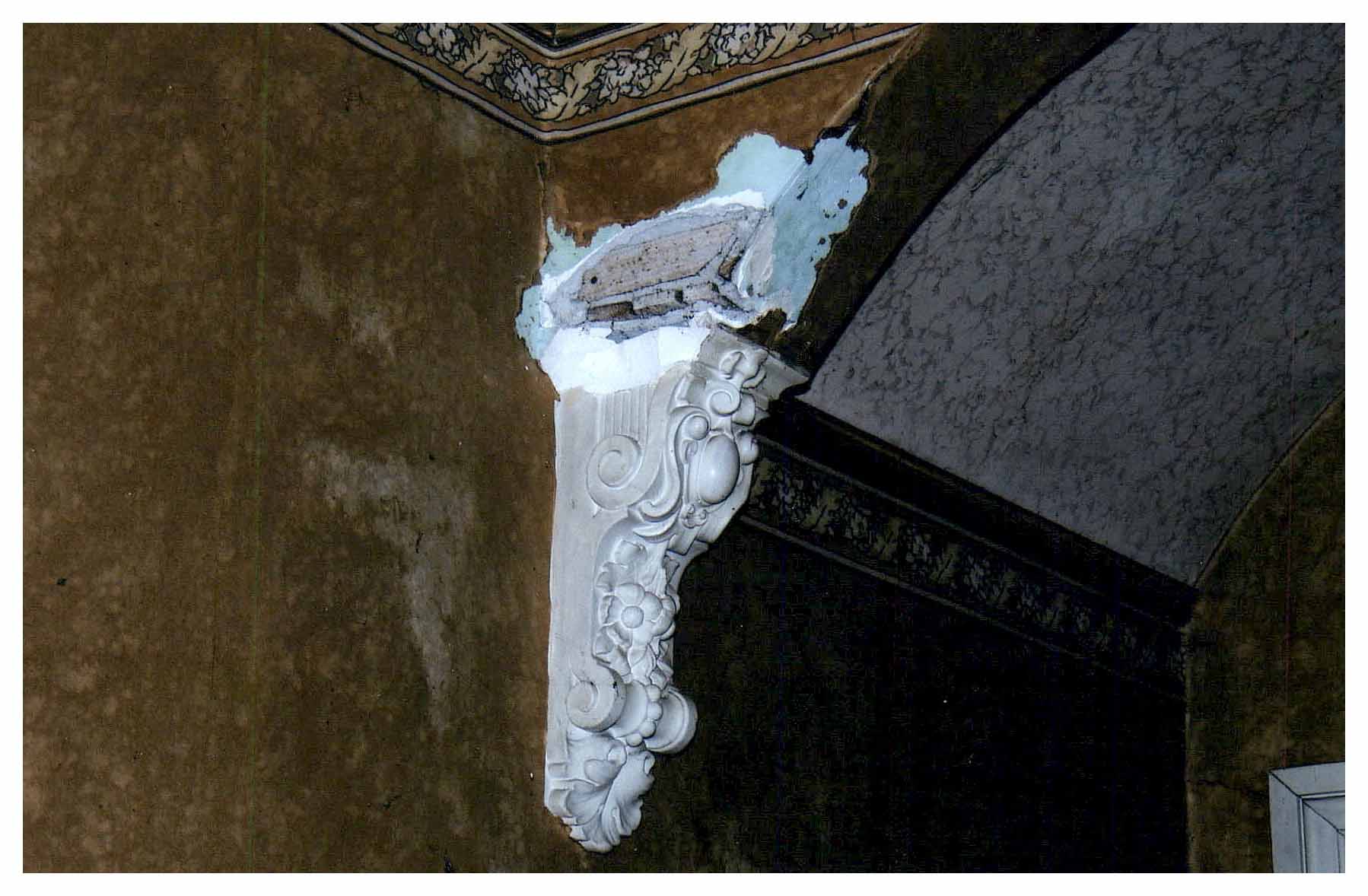 Before: detail of bracket during repair.