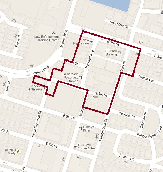 New York Landing District boundaries