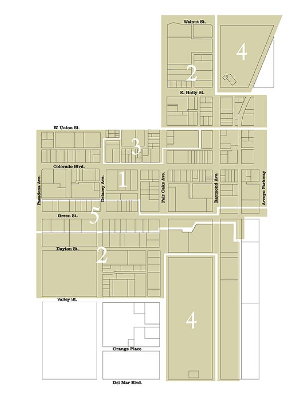 Old Pasadena Historic District Boundaries