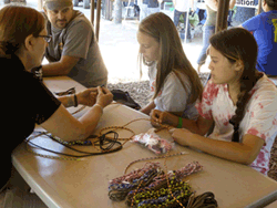 Making bracelets photo