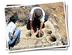 Photo of a Prehistoric Bedrock Mortar Site