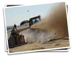 Photo of hay blowing at Oceano Dunes SVRA