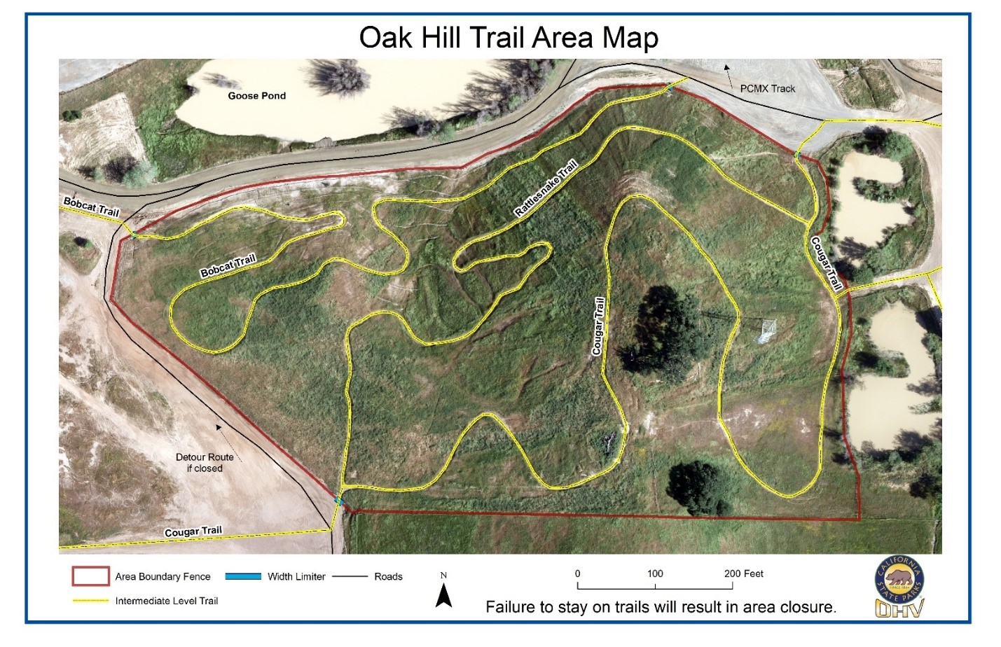 Oak Hill Trail Area Map