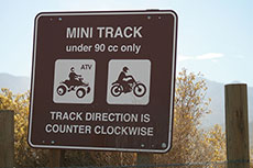 Mini Track under 90cc only. ATV and Motorcycles. Track direction is counter clockwise.
