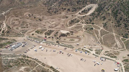 Aerial Phogot of Hungry Valley SVRA Quail Canyon Track and event area