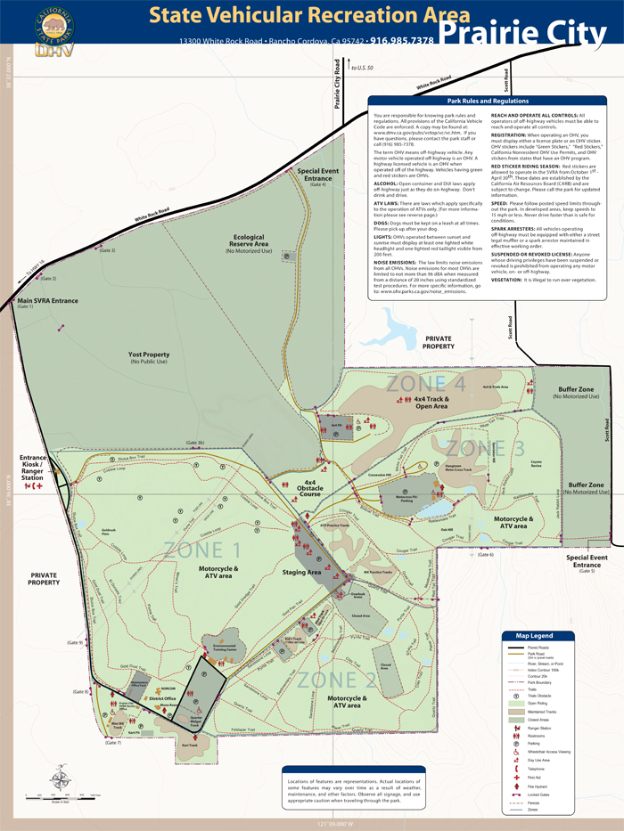 Image of Prairie  City SVRA Map
