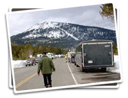 Photo of the Hope Valley SNO-PARK parking log