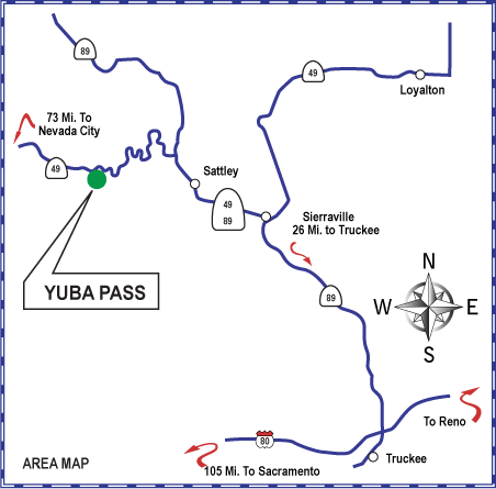 Yuba Pass Area Map