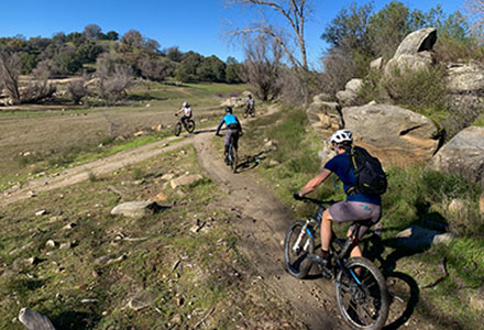 Mountain Bikers Near Dotons Point Shoreline Access Trail Granite Bay