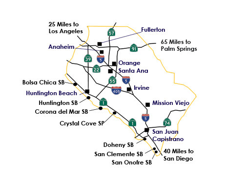 Orange Coast District Map