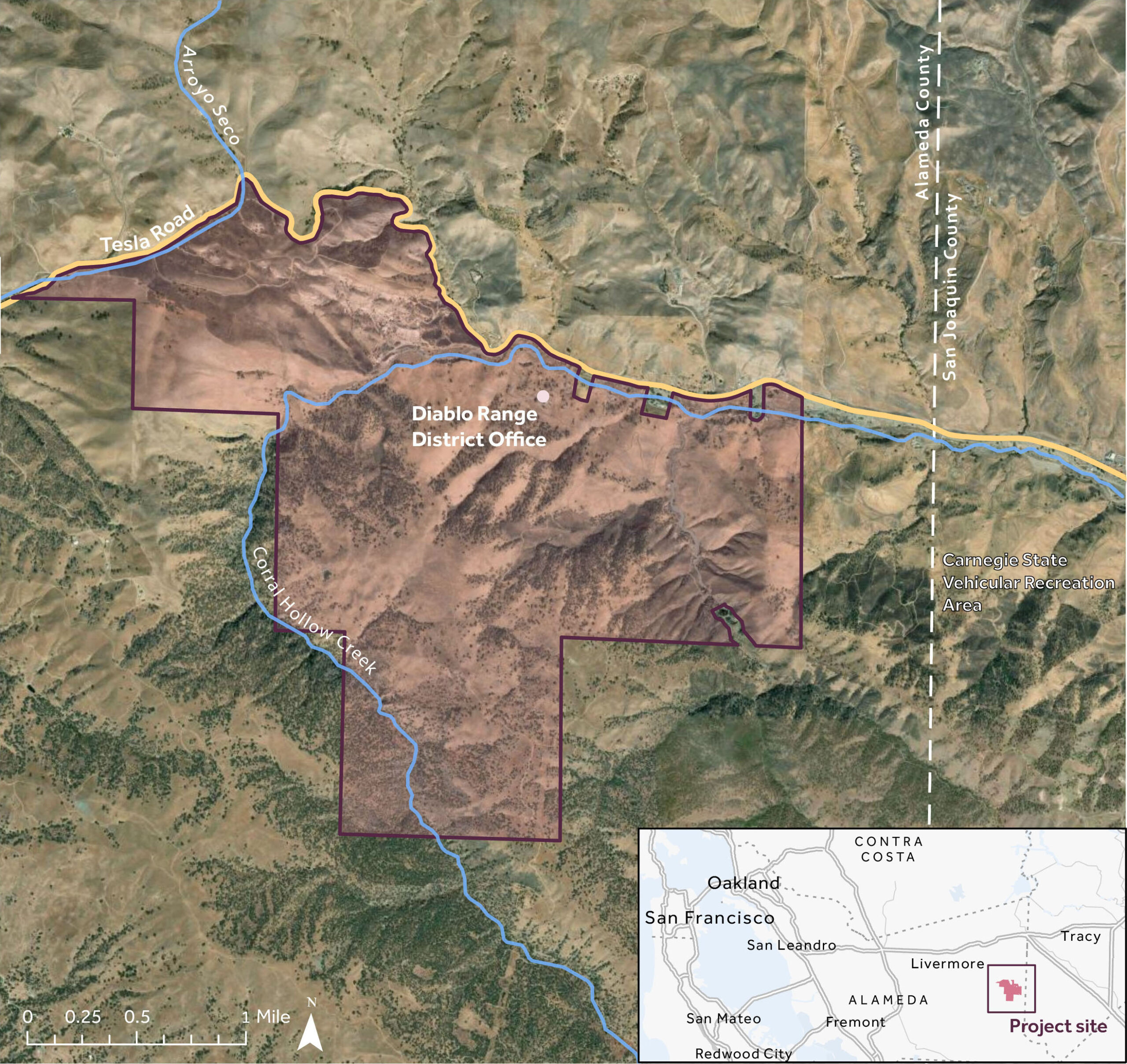 ALAMEDA-TESLA CLASSIFICATION AND GENERAL PLAN PROJECT  Location map image