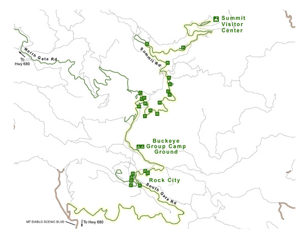 Mt Diablo tour map
