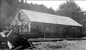 Recreation hall under construction