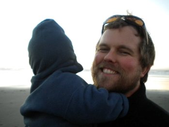 Greg Collins and his son Max
