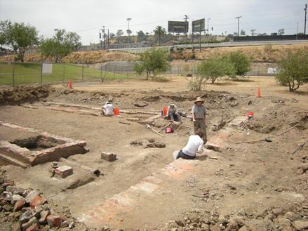 Michael Sampson at the site of the 19th century Roundhouse in Los Angeles State Historic Park.