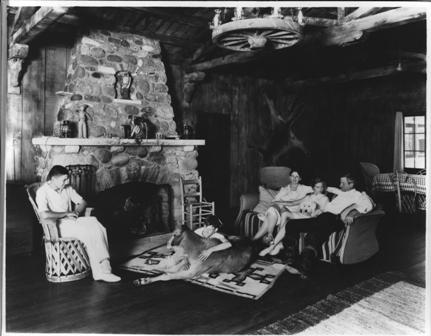 Will Rogers in the ranch house living room