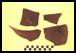 Pieces of a cast-iron pot