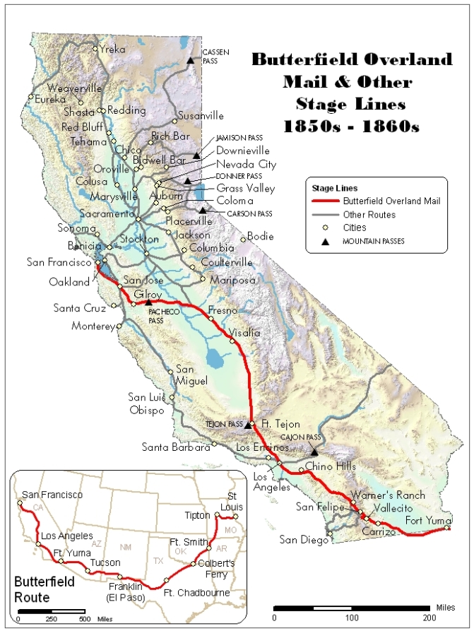Overland Mail and Other Stage Lines 1850s-1860s