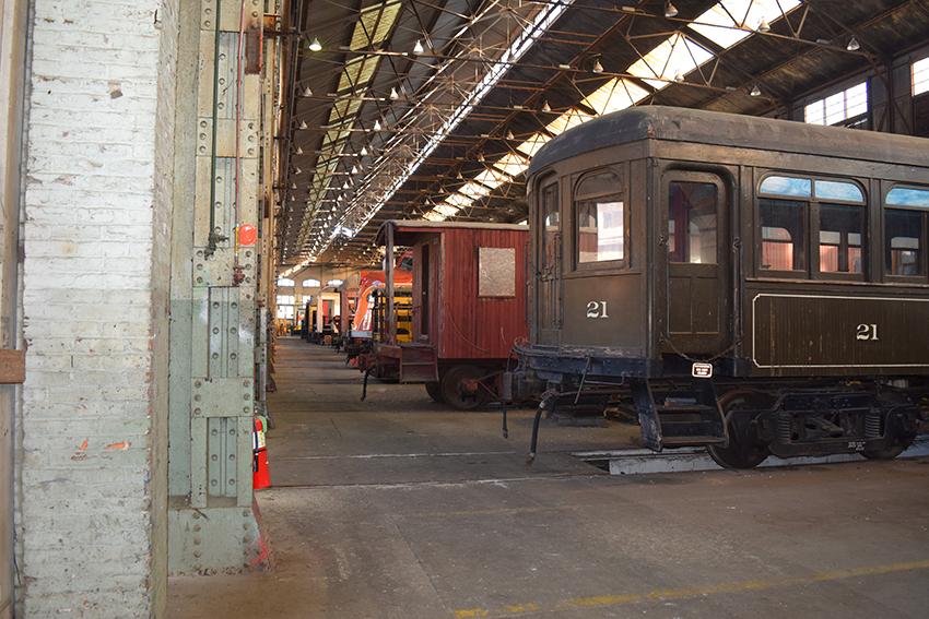 Images of locomotives in various state of restoration
