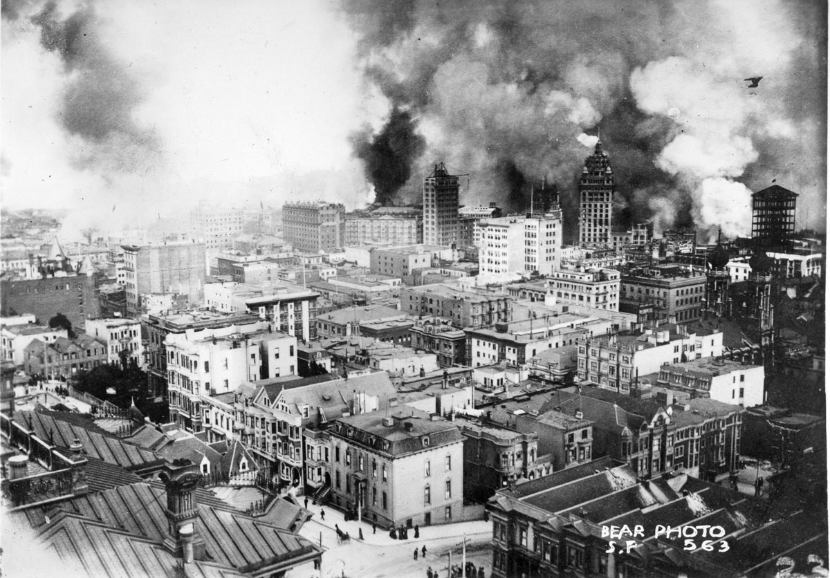 San Francisco 1906 Earthquake and Fire: Photo Courtesy of the California History Room, California State Library