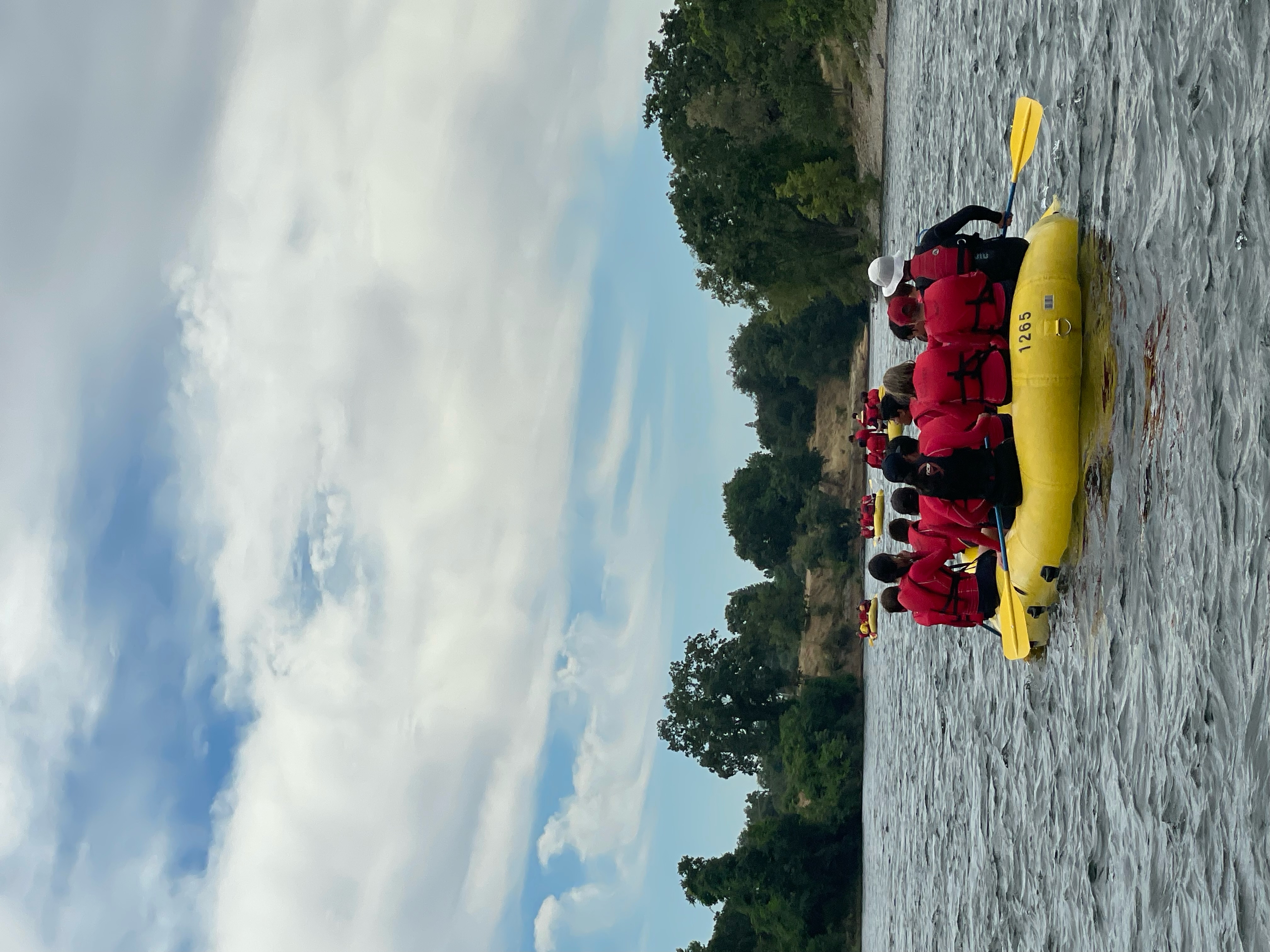 JGs in a raft on the river