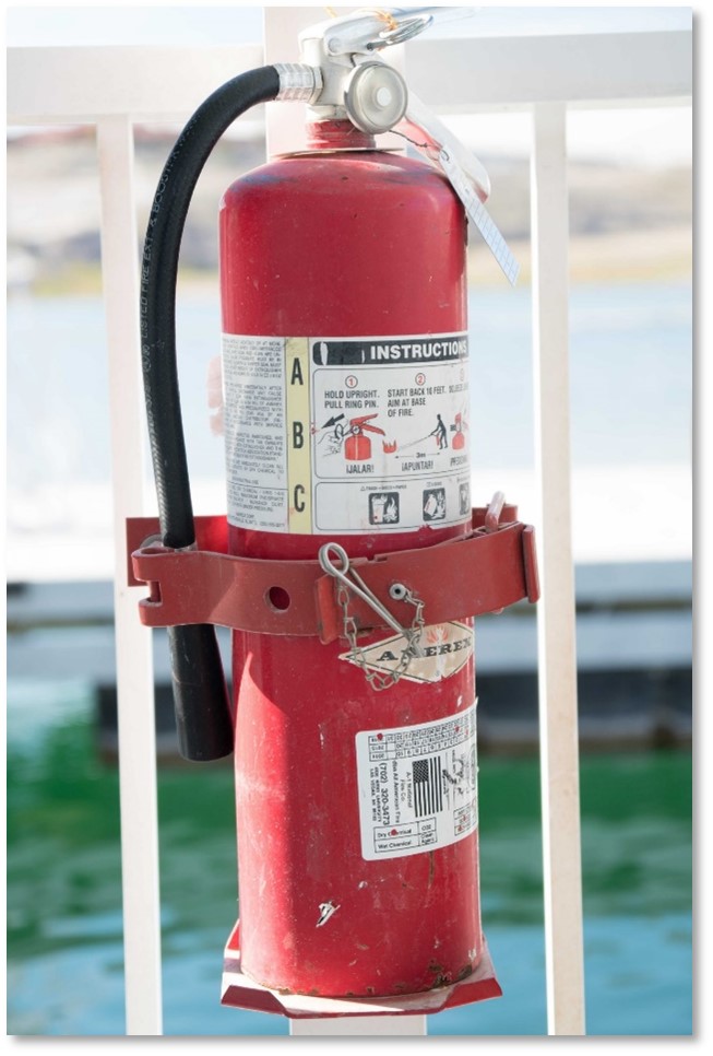 Boat Mounted Fire Extinguisher