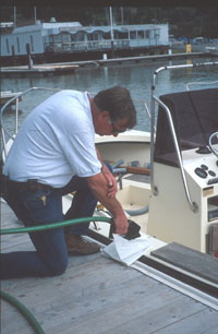 Fueling a boat
