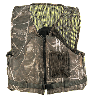 mesh camo life jacket