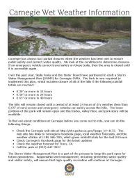 Carnegie Wet Weather Closure Information