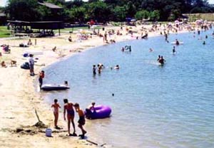 View of the beach at Folsom Lake SRA