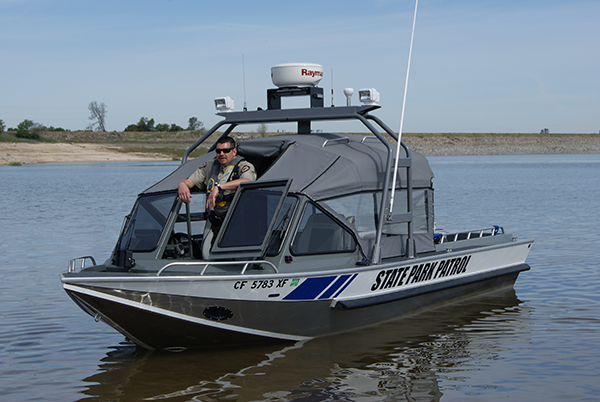 Lifeguard in boat image