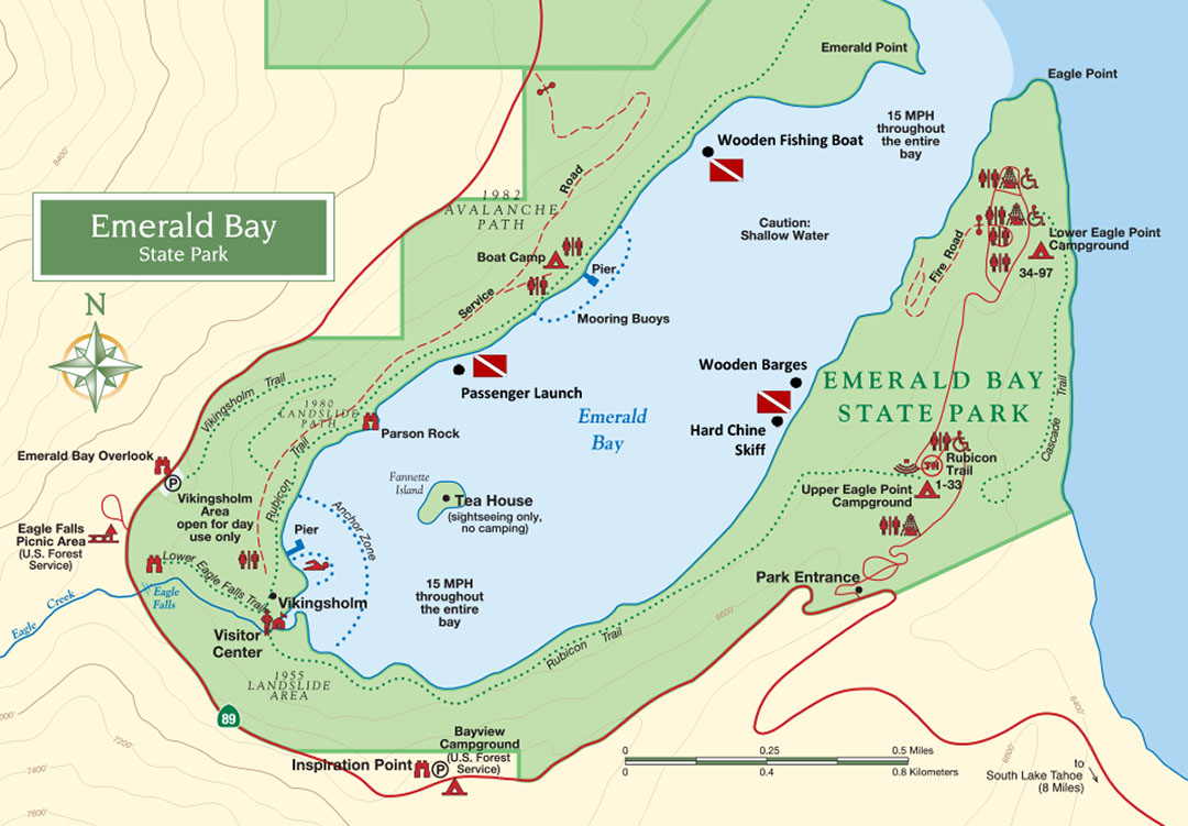 Emerald Bay Dive site map image