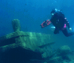 Photo: Scuba diver at Emerald bay State Underwater Park.