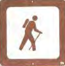A hiking sign