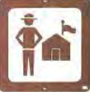 A ranger station sign