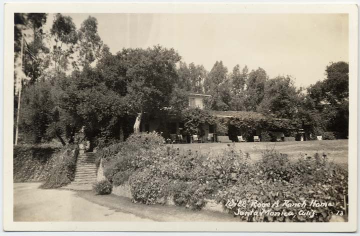 Will Rogers Ranch House Postcard (1930)