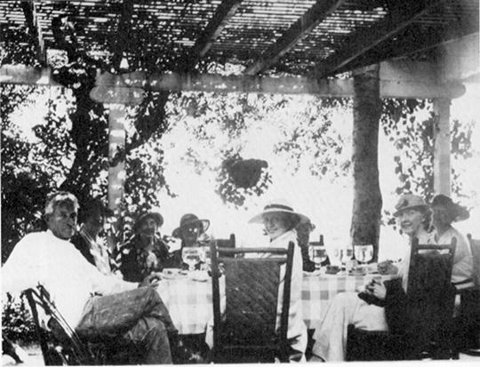 Will Rogers and guests