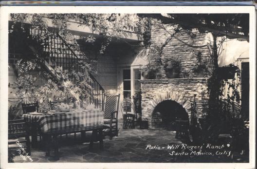 Patio at Will Rogers SHP Ranch House