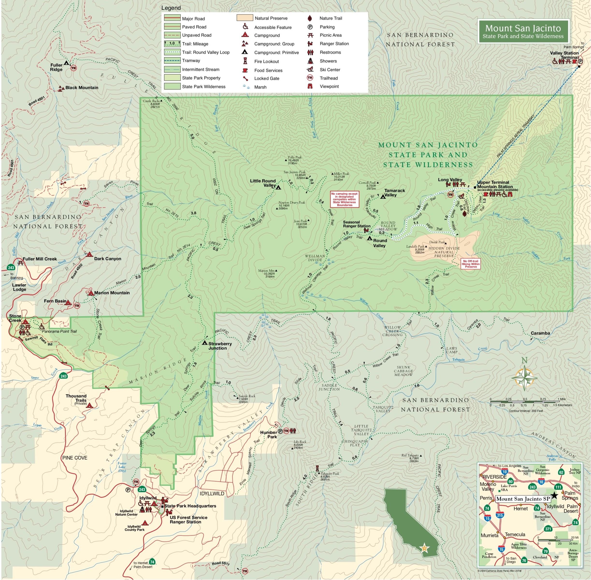 Mt San Jacinto Map