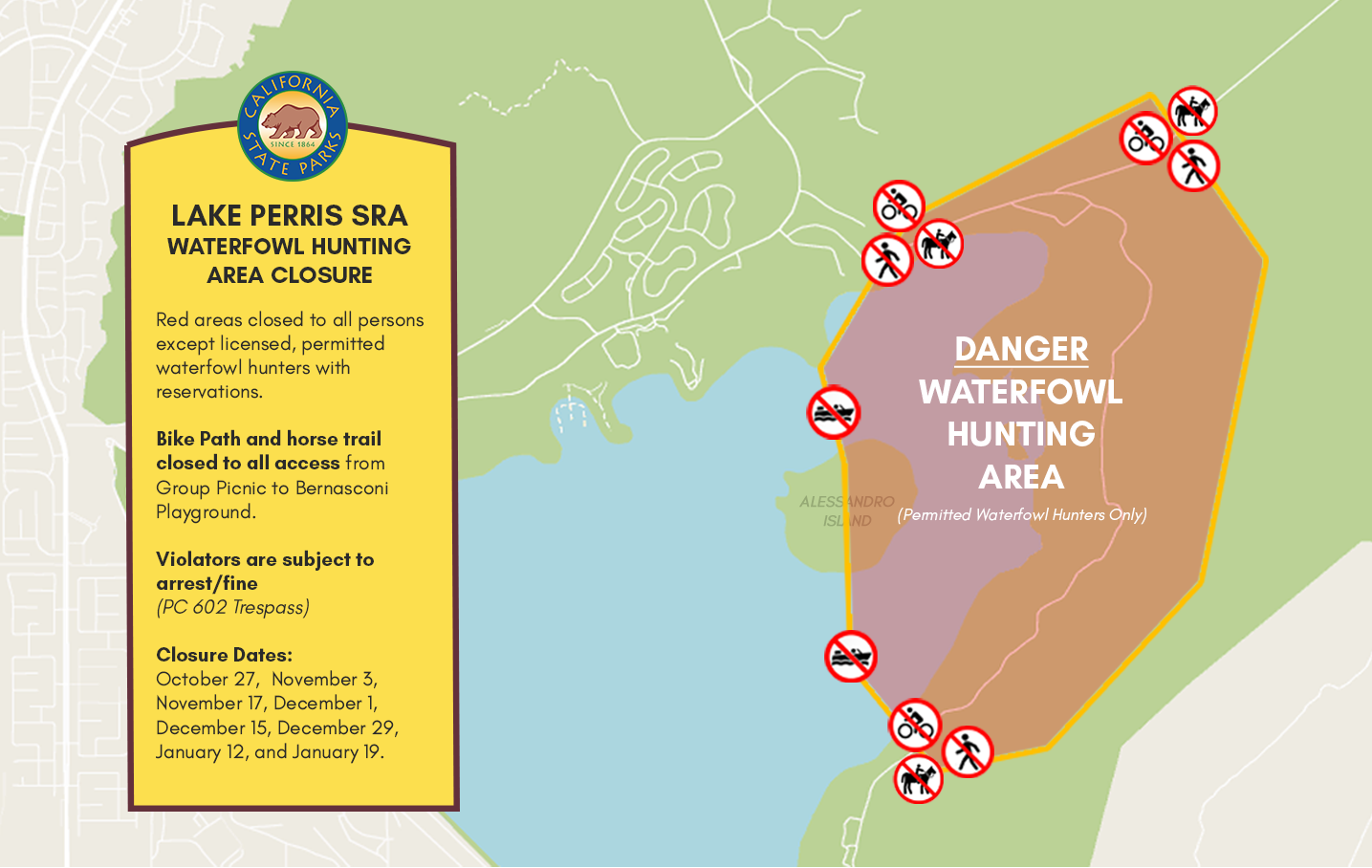 Waterfowl Hunting Closure Map