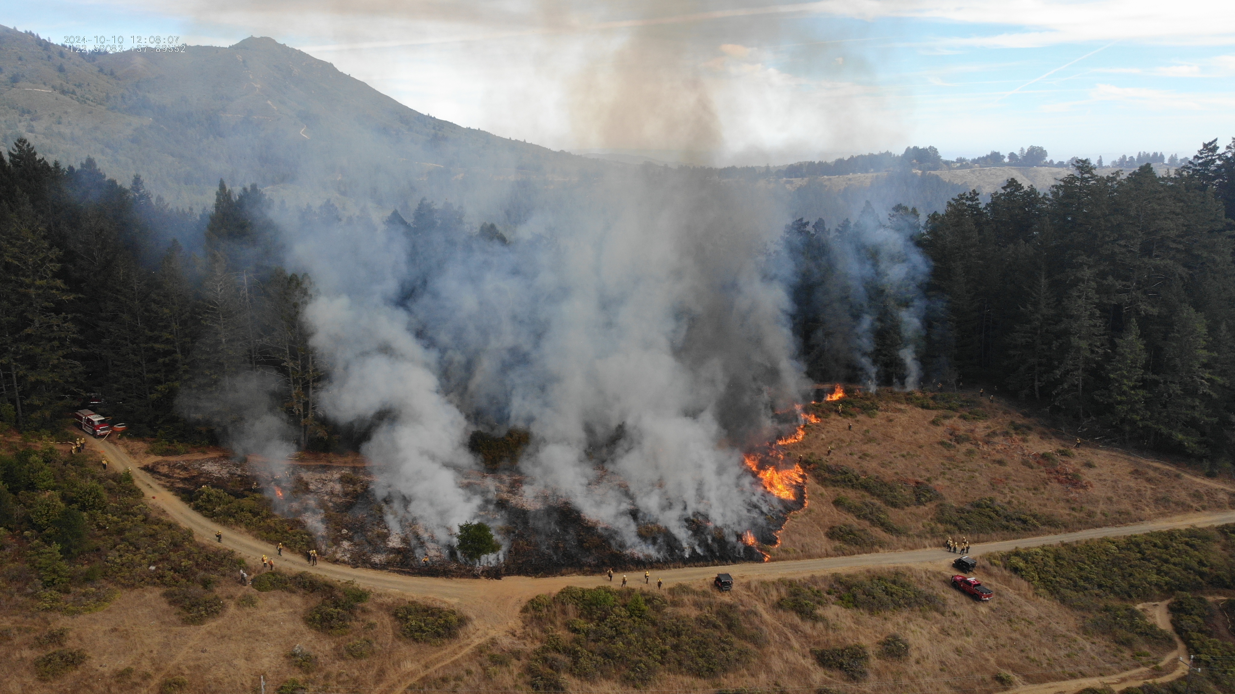 2024 Burn at Mt. Tamalpais SP from above