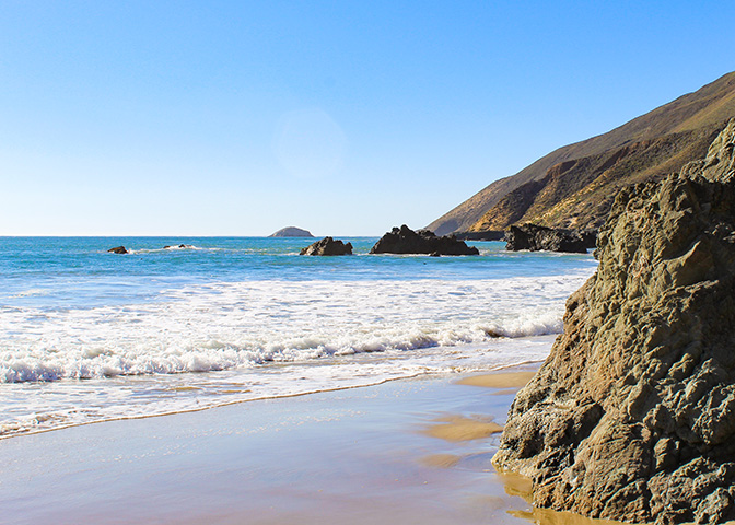 Upcoast End of Beach
