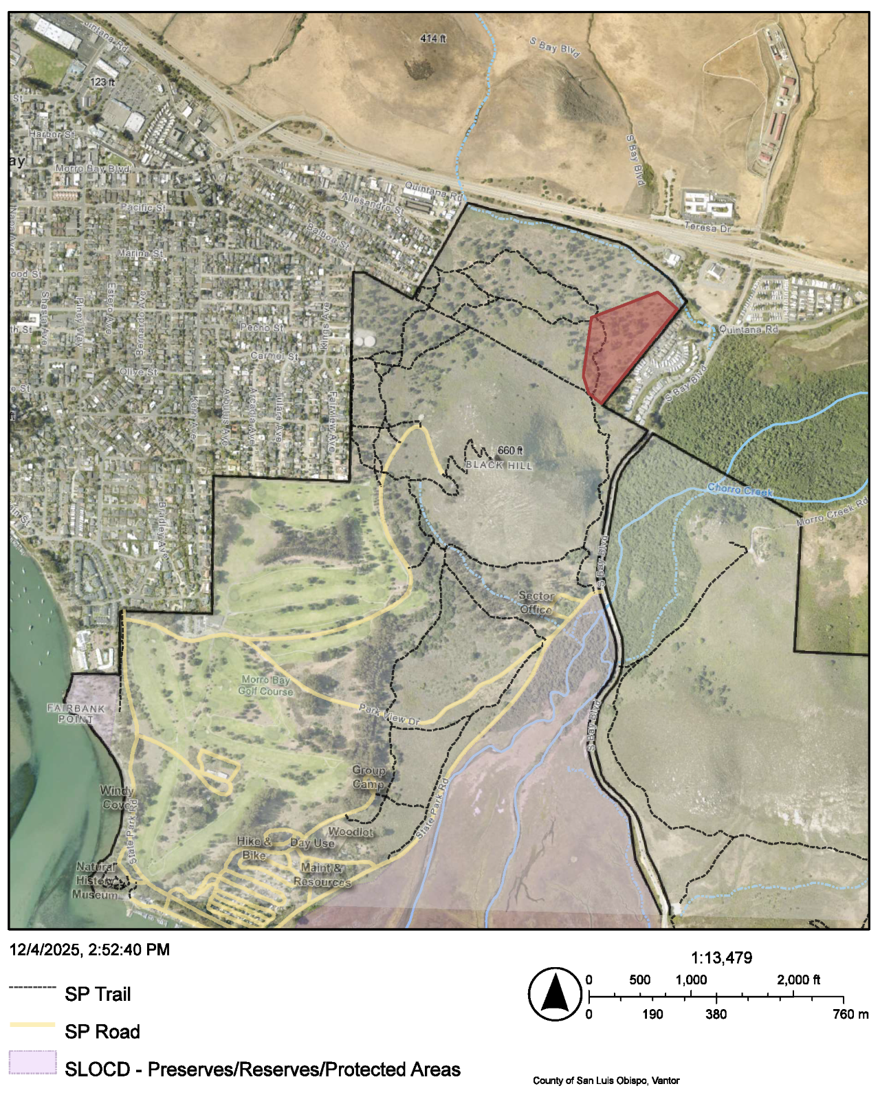 Morro Bay State Park - Burn Pile Map