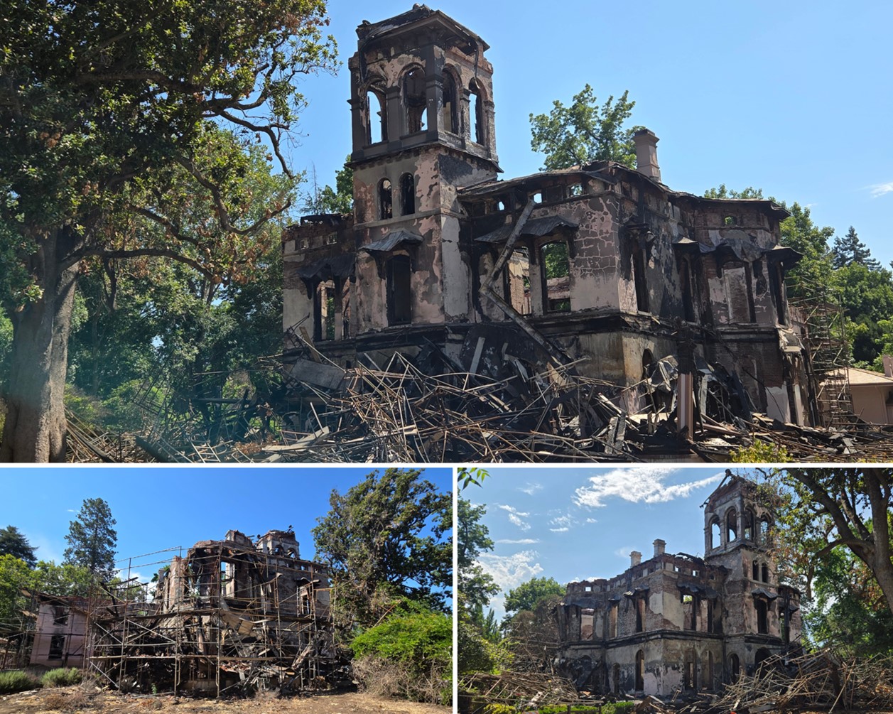 Bidwell Mansion Fire Collage