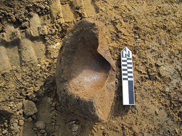 Groundstone bowl fragment