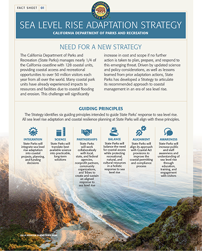 Click to read a fact sheet about State Parks’ Sea Level Rise Adaptation Strategy