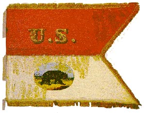 Battle "Guidon" of the so-called California 100 regiment.  Men from this regiment would successfully defend "the angle" at the heart of Union defenses in Gettysburg