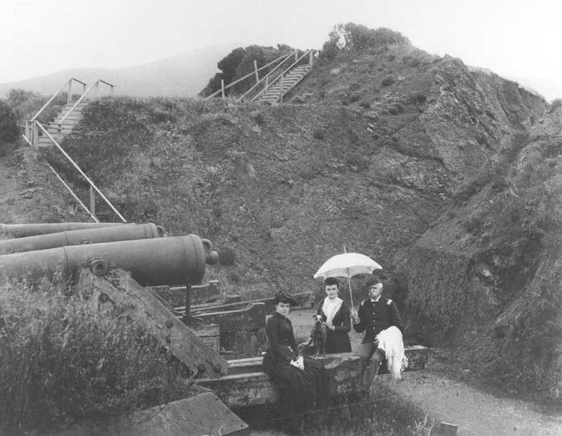 The Civil War-era Point Stuart Battery in a depleted state, circe 1875.