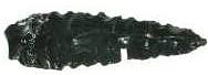 Obsidian projectile point